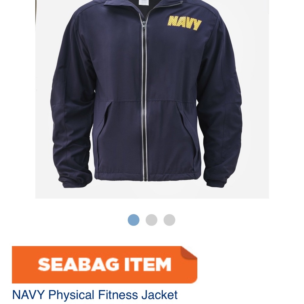 Navy Blue Fitness Jacket with Yellow Logo